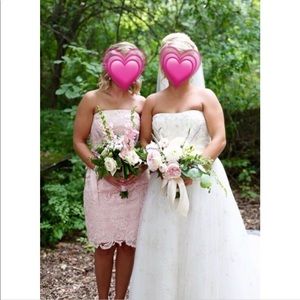 Blush Adrianna Papell Bridesmaid Dress